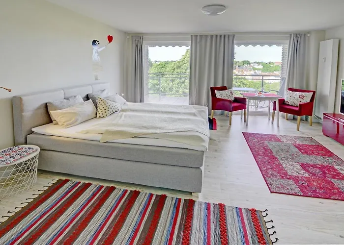 Fewo1846 - Flensview - Komfortables Studioapartment Mit Balkon Und Hafenblick