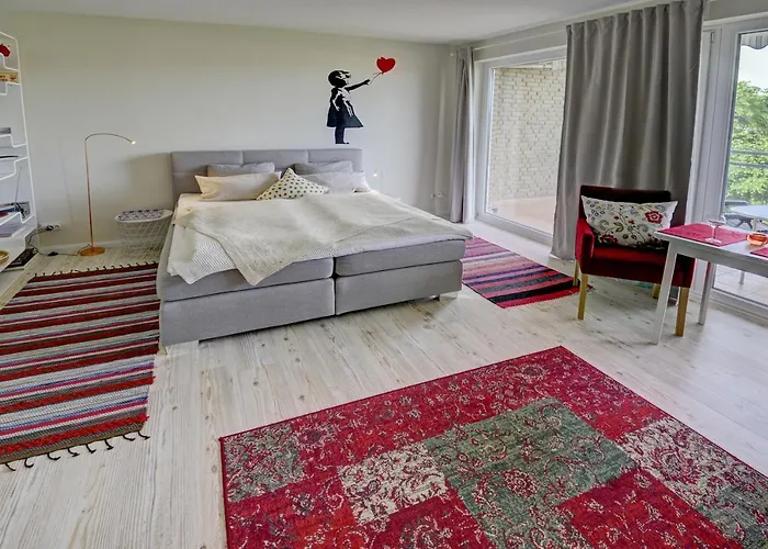 Fewo1846 - Flensview - Komfortables Studioapartment Mit Balkon Und Hafenblick Appartement *